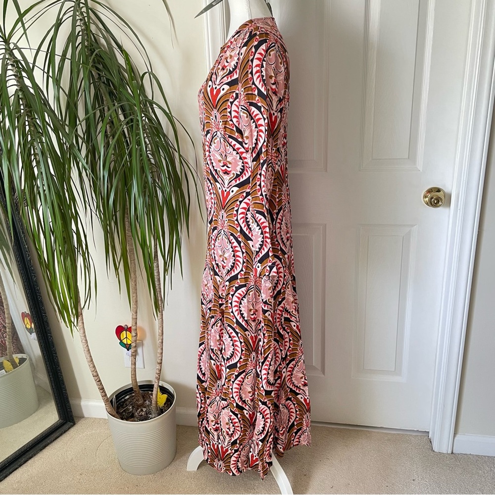 FARM Rio Pineapple Jewelry Long Sleeve Maxi Dress Women’s Medium NWT - Picture 11 of 15